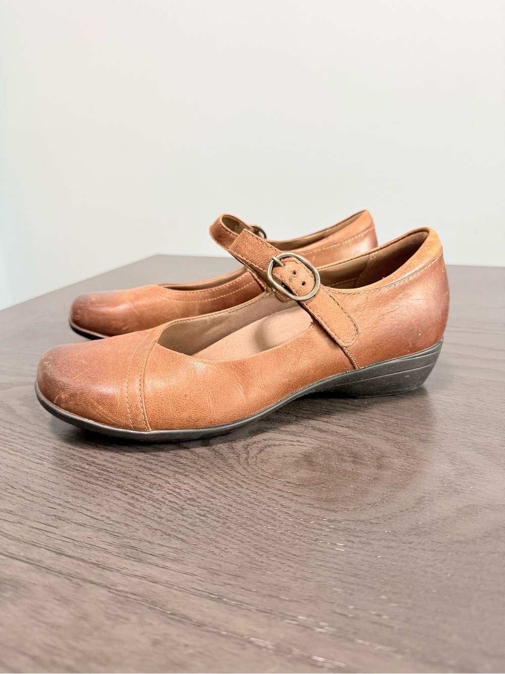 Dansko Fawna Shoes Women's Size 37 US 6,5/7 Mary Jane Brown Leather Comfort